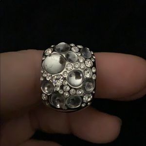 Lia Sophia cocktail ring silver size 8
